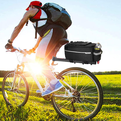 MOSISO Bike Rack Bag, Waterproof Bike Trunk Cooler Pouch Insulated Bicycle Rear Seat Pouch Cycling Backseat Storage Cargo Luggage Saddle Shoulder Bag