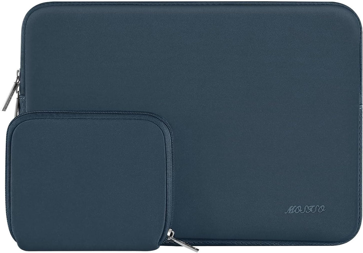 MOSISO Universal Neoprene Laptop Sleeve with Matching Small Accessory Pouch, Shockproof Water Resistant Notebook Case Fits 12.3–18.5 Inch Mac & Windows Laptops