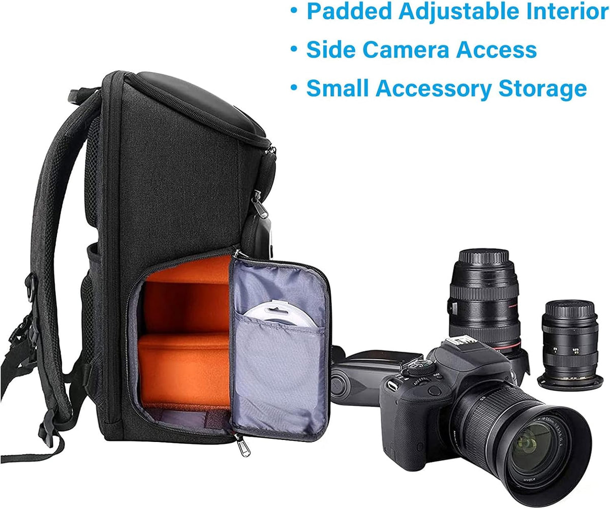 MOSISO Camera Backpack,DSLR/SLR/Mirrorless Photography Waterproof 17.3 inch Camera Bag with Front Hard Shell&Laptop Compartment&Tripod Holder&Rain Cover Compatible with Canon/Nikon/Sony, Space Gray mysite