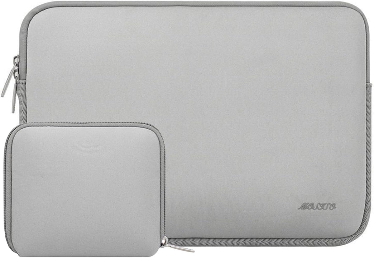 MOSISO Universal Neoprene Laptop Sleeve with Matching Small Accessory Pouch, Shockproof Water Resistant Notebook Case Fits 12.3–18.5 Inch Mac & Windows Laptops