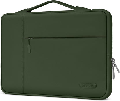 MOSISO Multifunctional Polyester Laptop Sleeve with Retractable Hidden Handle, Fits 13–16 Inch MacBook M2-M5 & Dell XPS Notebook