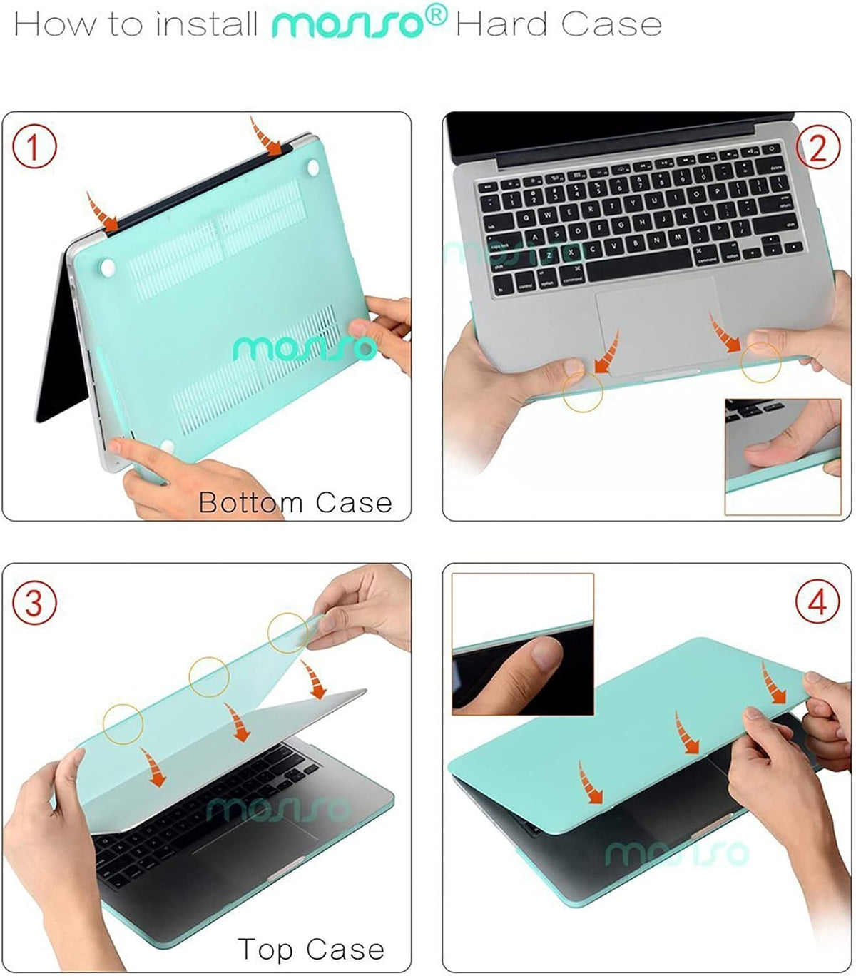 MOSISO Compatible with MacBook Pro 15 inch Case with Retina Display (Model: A1398, Older Version, 2015 - end 2012 Release), Plastic Peony Hard Shell Case & Keyboard Cover & Screen Protector