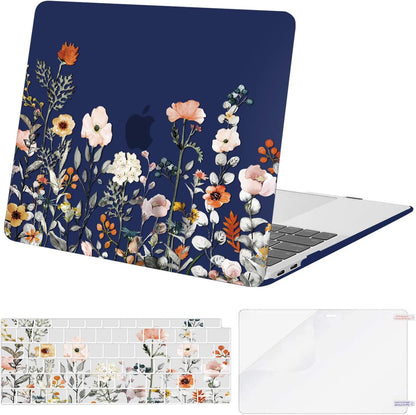 MOSISO Compatible with MacBook Air 13 inch Case Retina Display, Plastic Garden Flowers Hard Shell&Keyboard Cover&Screen Protector