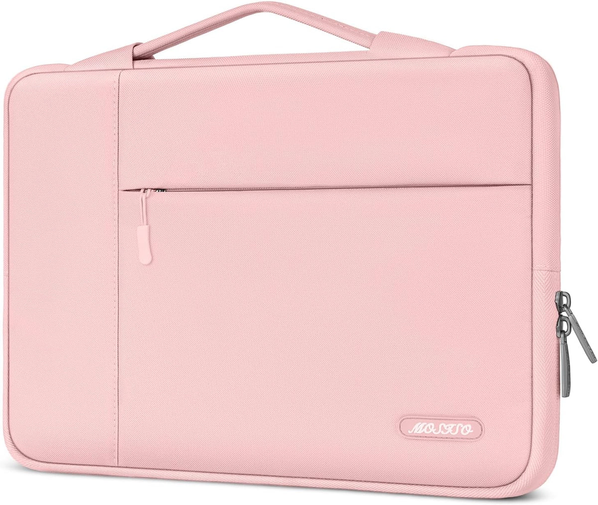 MOSISO Multifunctional Polyester Laptop Sleeve with Retractable Hidden Handle, Fits 13–16 Inch MacBook M2-M5 & Dell XPS Notebook