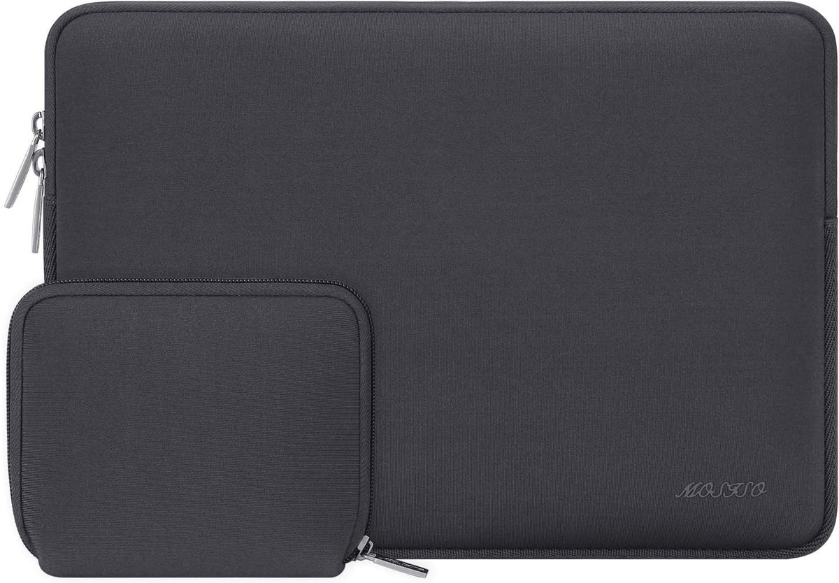 MOSISO Universal Neoprene Laptop Sleeve with Matching Small Accessory Pouch, Shockproof Water Resistant Notebook Case Fits 12.3–18.5 Inch Mac & Windows Laptops