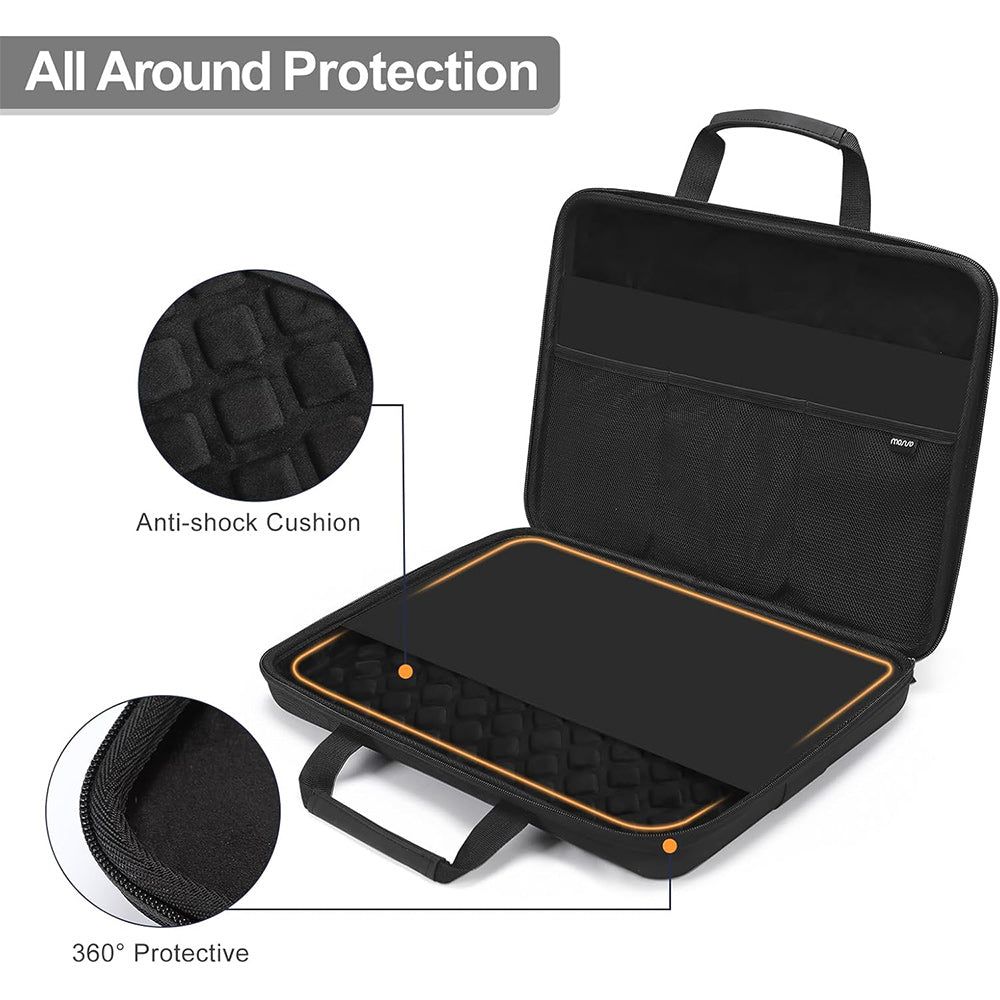MOSISO Shockproof Waterproof EVA Hard Shell Laptop Case with Handle, Front Pocket & Luggage Belt, Fits 13.3-17.3" MacBook HP Dell Lenovo