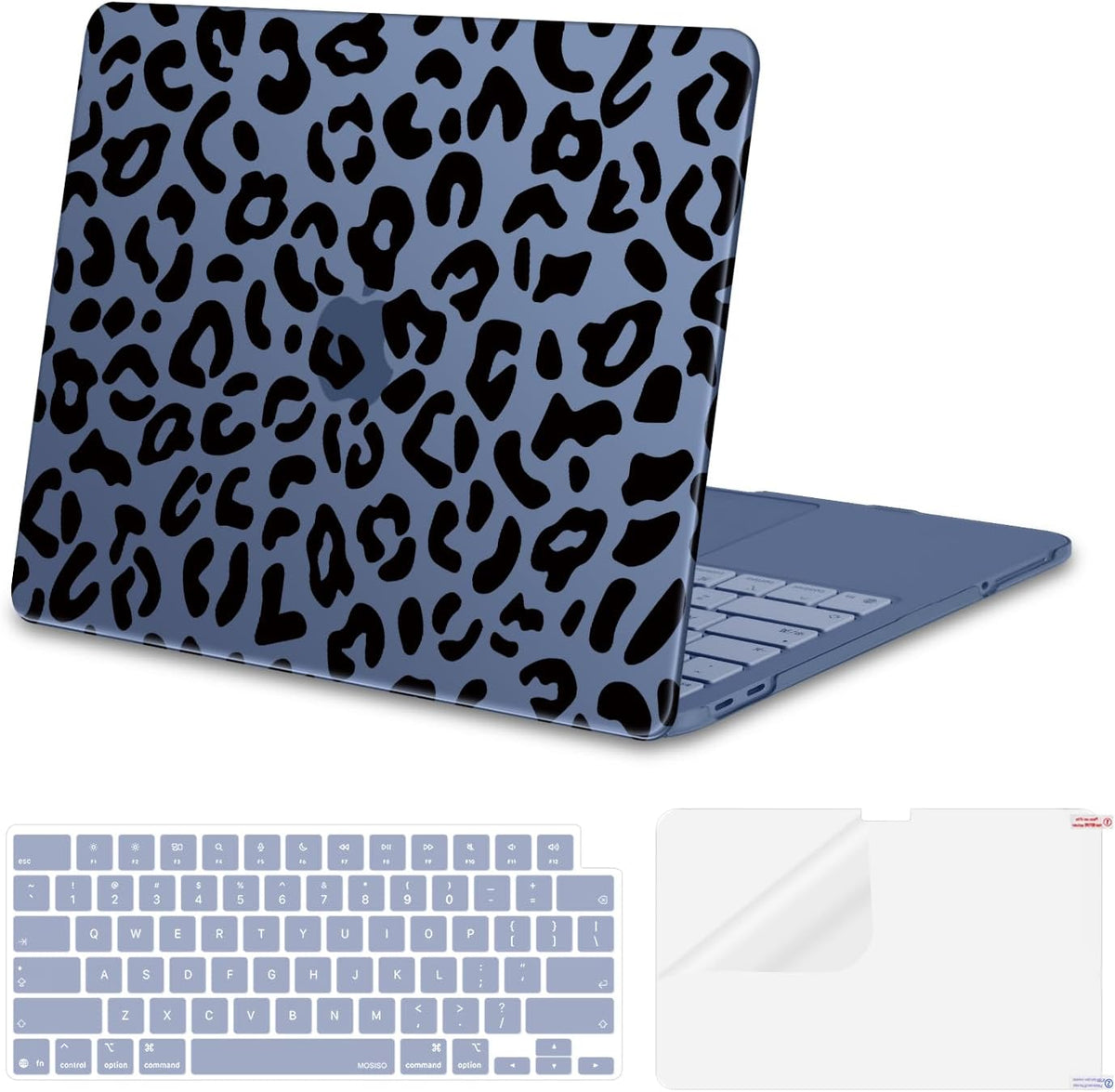MOSISO Leopard Grain Hard Case Compatible with MacBook Neo 13 inch 2026 Release Model A3404, 3 in 1 Crack-Resistant Protective Hard Shell Case&Keyboard Cover&Screen Protector, Black mysite