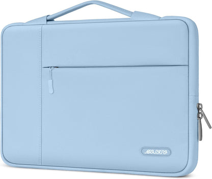 MOSISO Multifunctional Polyester Laptop Sleeve with Retractable Hidden Handle, Fits 13–16 Inch MacBook M2-M5 & Dell XPS Notebook