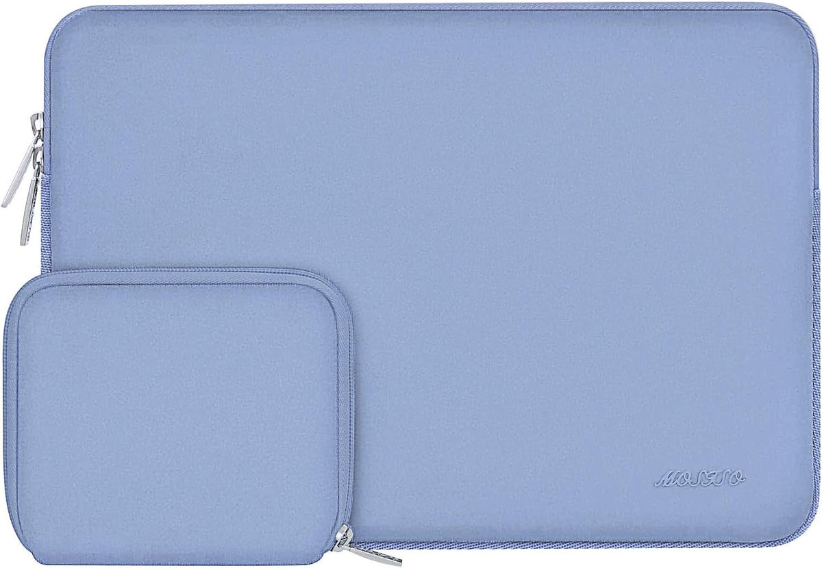 MOSISO Universal Neoprene Laptop Sleeve with Matching Small Accessory Pouch, Shockproof Water Resistant Notebook Case Fits 12.3–18.5 Inch Mac & Windows Laptops