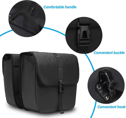 MOSISO 20L Waterproof Pannier Bags 2-Pack, Bike Rear Trunk with Quick-Release Hooks, for Commute & Touring