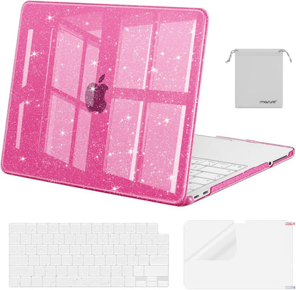 MOSISO Sparkly Glitter Case Compatible with MacBook Neo Case 13 inch 2026 | Model A3404 with A18 Pro Chip, Crack‑Resistant Protective Hard Shell Case&Keyboard Cover&ScreenFilm&Pouch
