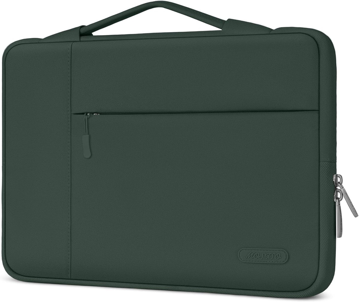 MOSISO Multifunctional Polyester Laptop Sleeve with Retractable Hidden Handle, Fits 13–16 Inch MacBook M2-M5 & Dell XPS Notebook