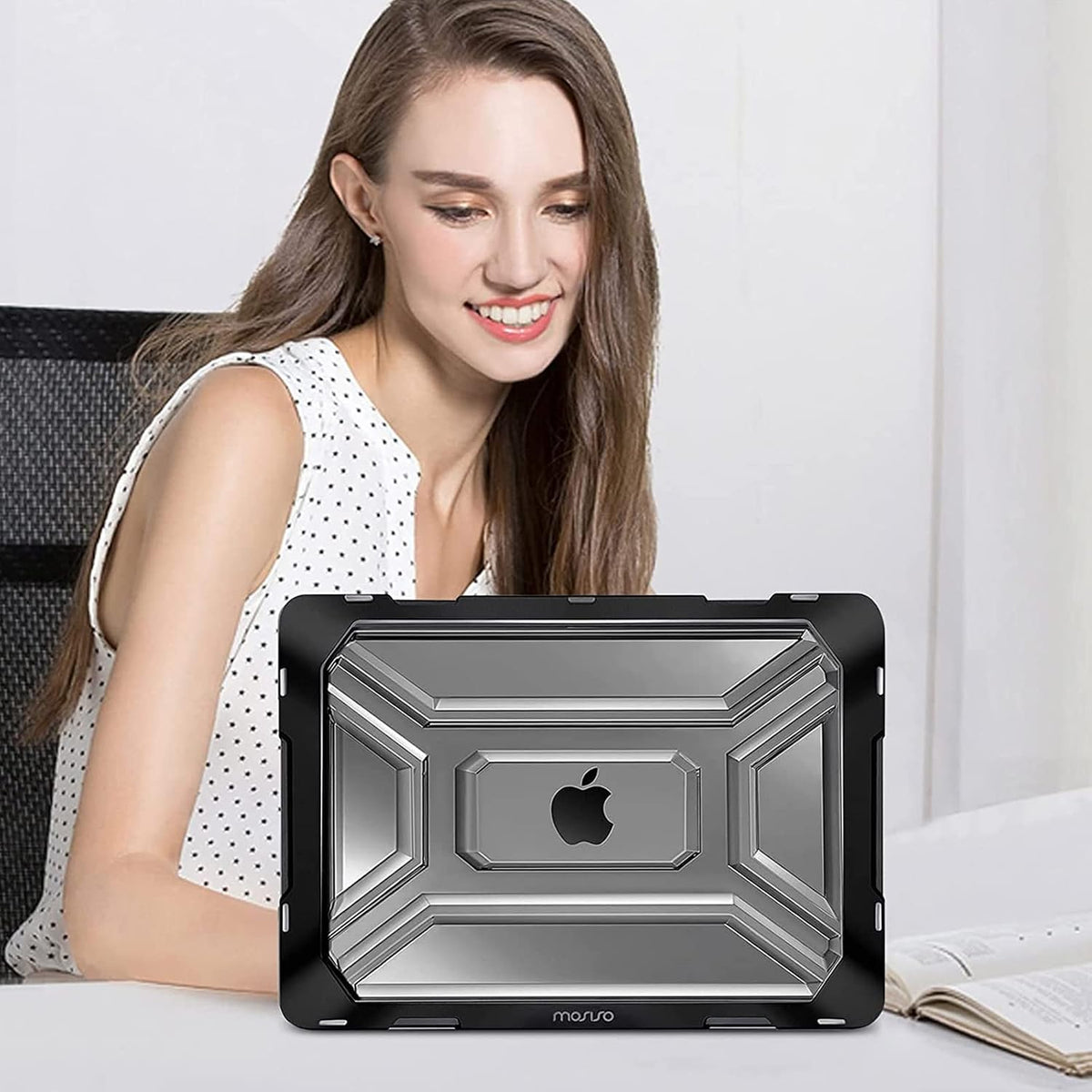 Mosiso Heavy-Duty TPU Bumper 2-in-1 Hard Shell Kit for MacBook Air 13 M1 — A2179/A2337, Anti-Drop Shockproof Case with Keyboard Cover