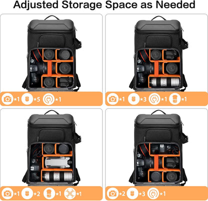 MOSISO Camera Backpack,DSLR/SLR/Mirrorless Photography Waterproof 17.3 inch Camera Bag with Front Hard Shell&Laptop Compartment&Tripod Holder&Rain Cover Compatible with Canon/Nikon/Sony, Space Gray mysite