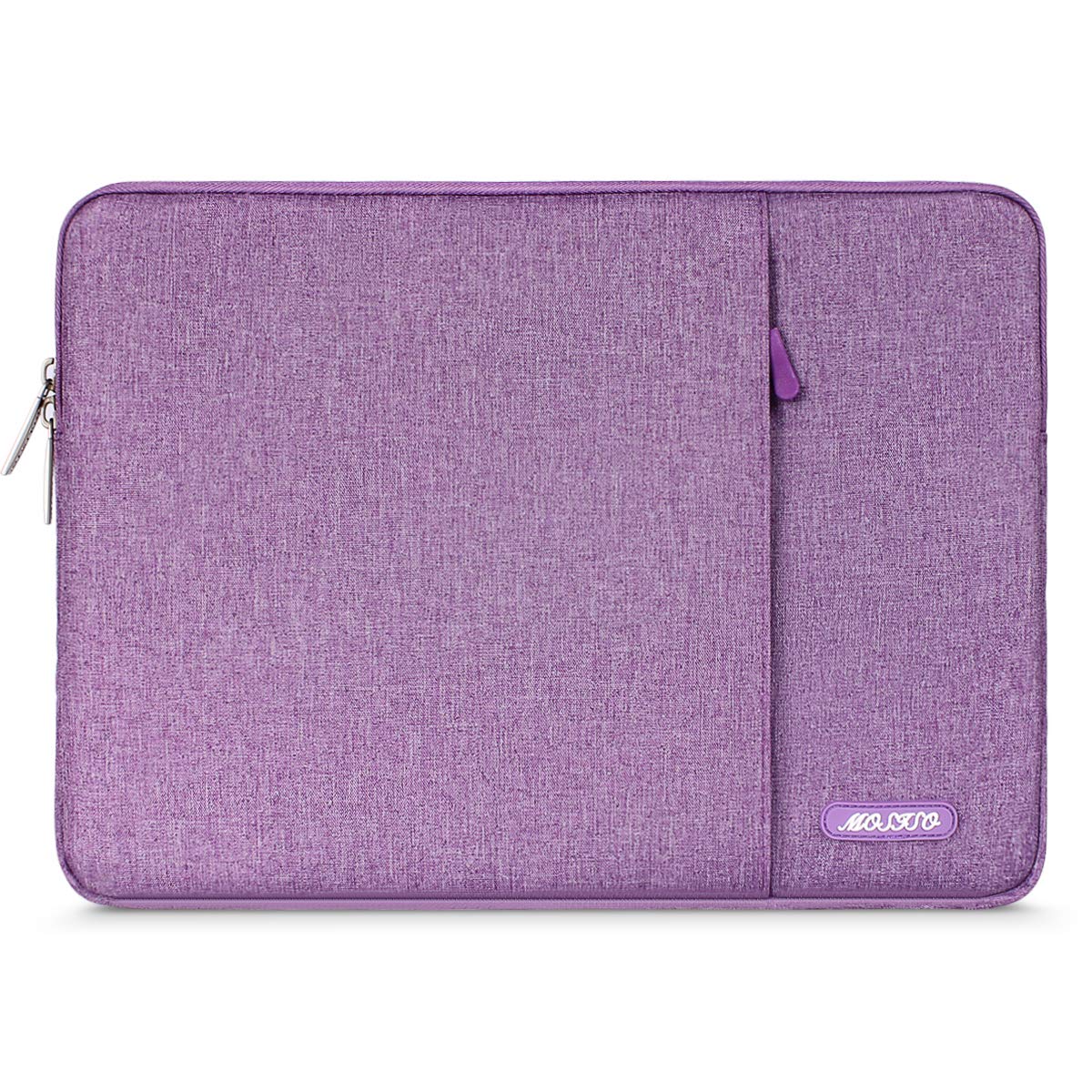 MOSISO Polyester Vertical Laptop Sleeve with Large Front Pocket, Slim Shockproof Case Fits 12.3–18.5 Inch MacBook Neo M1-M5 & Windows Chromebook Laptops