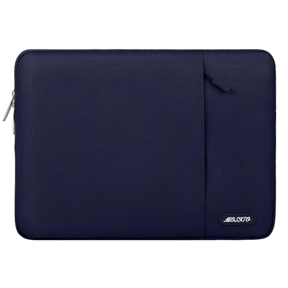 MOSISO Polyester Vertical Laptop Sleeve with Large Front Pocket, Slim Shockproof Case Fits 12.3–18.5 Inch MacBook Neo M1-M5 & Windows Chromebook Laptops