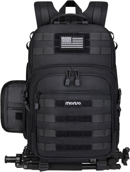 MOSISO Camera Backpack, DSLR/SLR/Mirrorless Tactical Camera Bag Case with Laptop Compartment Compatible with Canon/Nikon/Sony, Black mysite