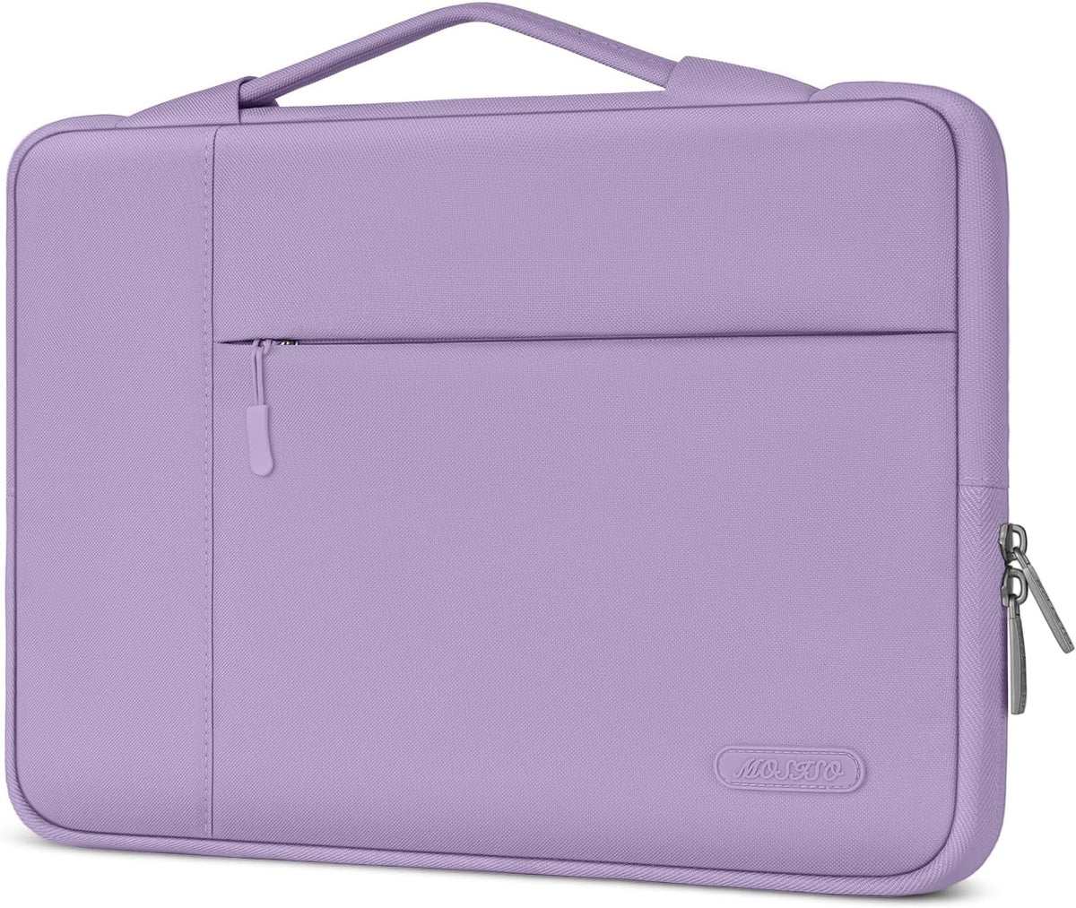 MOSISO Multifunctional Polyester Laptop Sleeve with Retractable Hidden Handle, Fits 13–16 Inch MacBook M2-M5 & Dell XPS Notebook