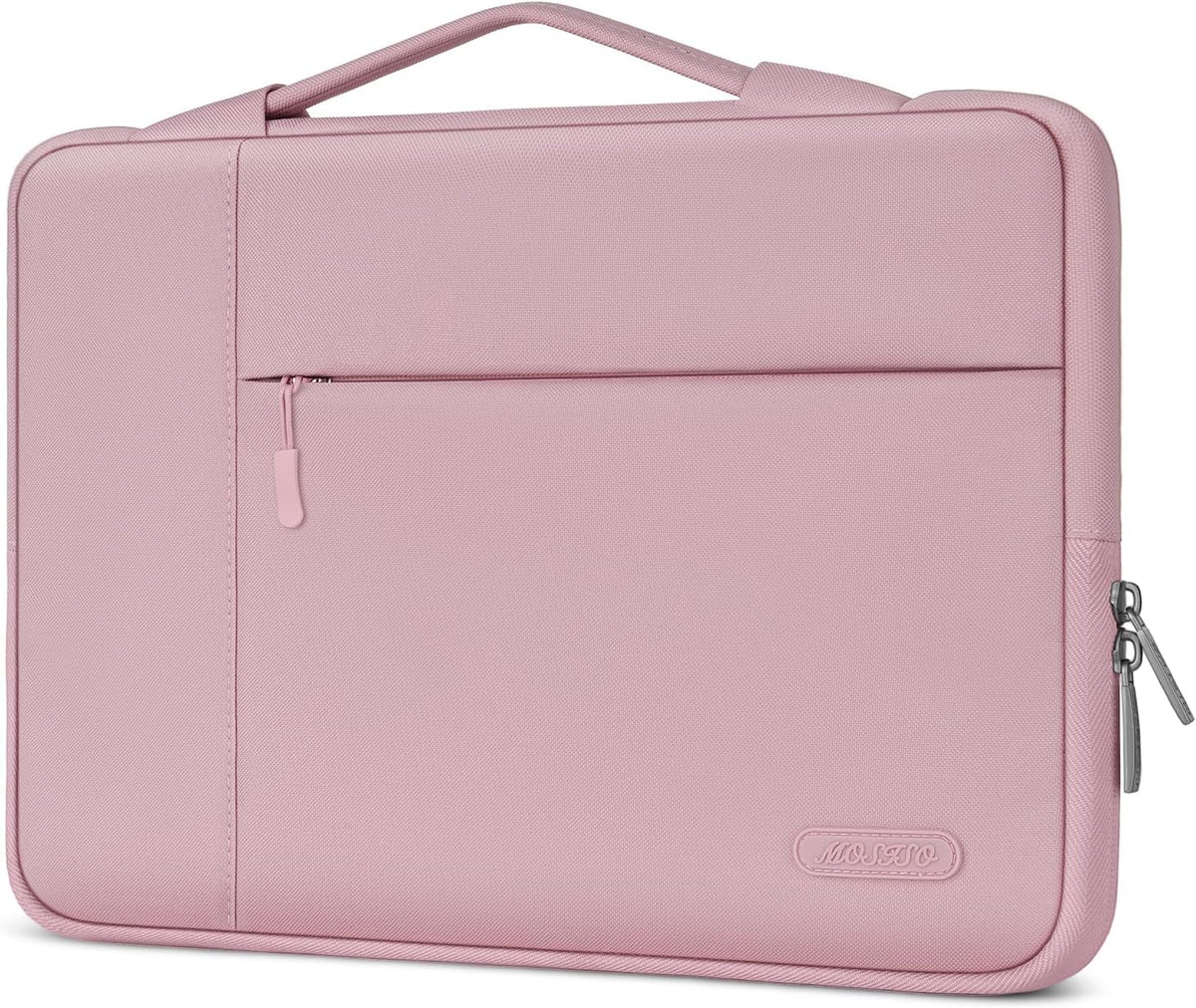 MOSISO Multifunctional Polyester Laptop Sleeve with Retractable Hidden Handle, Fits 13–16 Inch MacBook M2-M5 & Dell XPS Notebook