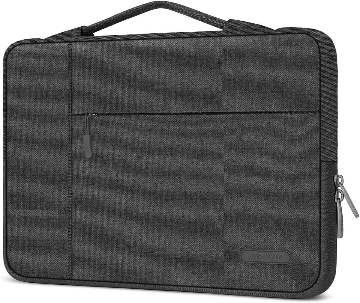 MOSISO Multifunctional Polyester Laptop Sleeve with Retractable Hidden Handle, Fits 13–16 Inch MacBook M2-M5 & Dell XPS Notebook
