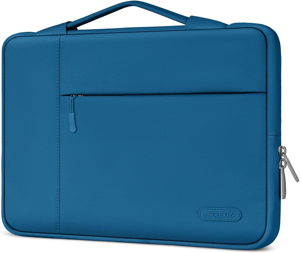 MOSISO Multifunctional Polyester Laptop Sleeve with Retractable Hidden Handle, Fits 13–16 Inch MacBook M2-M5 & Dell XPS Notebook