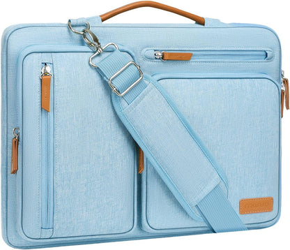 MOSISO 360 Side-Open Waterproof Laptop Messenger Bag, 4 Pockets & Luggage Strap, Fits 13-17.3" MacBook/HP/Dell/Lenovo/Asus