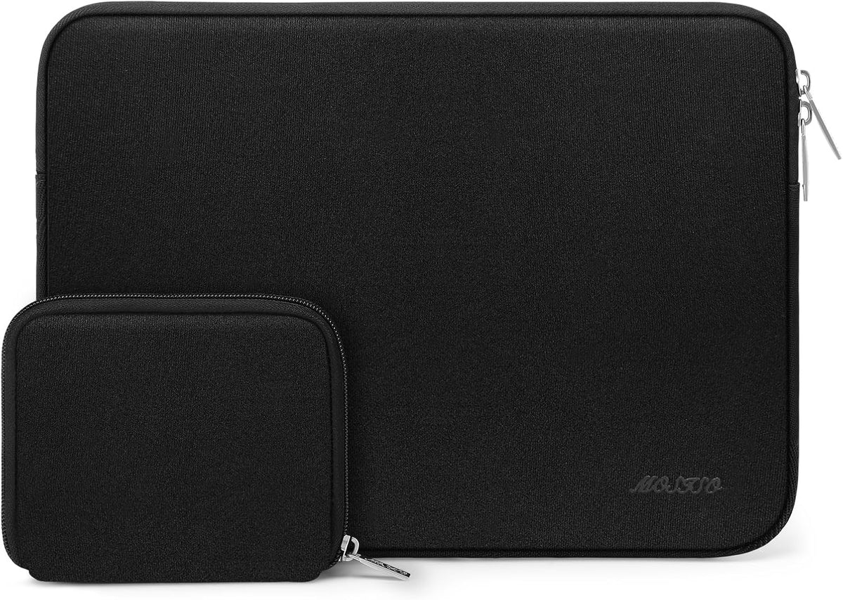 MOSISO Universal Neoprene Laptop Sleeve with Matching Small Accessory Pouch, Shockproof Water Resistant Notebook Case Fits 12.3–18.5 Inch Mac & Windows Laptops
