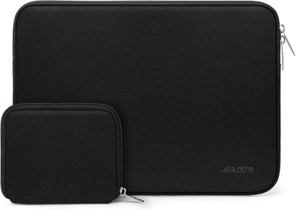 MOSISO Universal Neoprene Laptop Sleeve with Matching Small Accessory Pouch, Shockproof Water Resistant Notebook Case Fits 12.3–18.5 Inch Mac & Windows Laptops