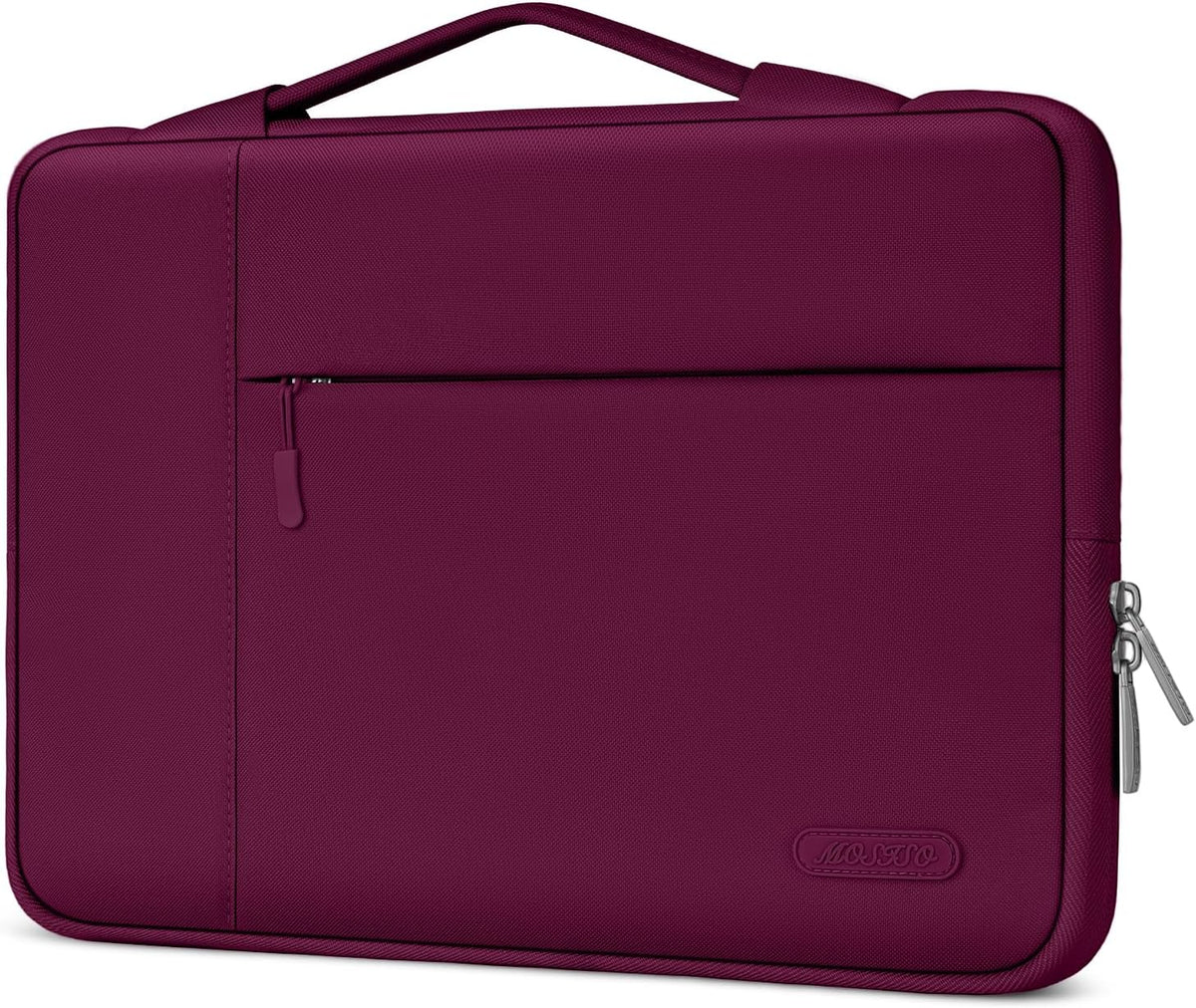 MOSISO Multifunctional Polyester Laptop Sleeve with Retractable Hidden Handle, Fits 13–16 Inch MacBook M2-M5 & Dell XPS Notebook