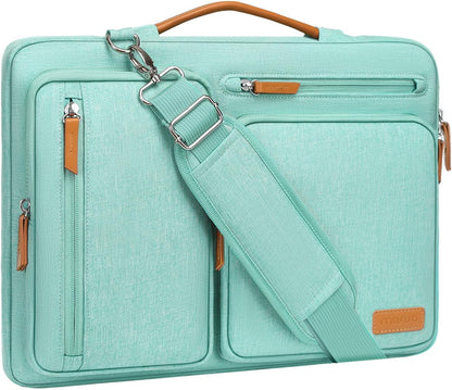 MOSISO 360 Side-Open Waterproof Laptop Messenger Bag, 4 Pockets & Luggage Strap, Fits 13-17.3" MacBook/HP/Dell/Lenovo/Asus