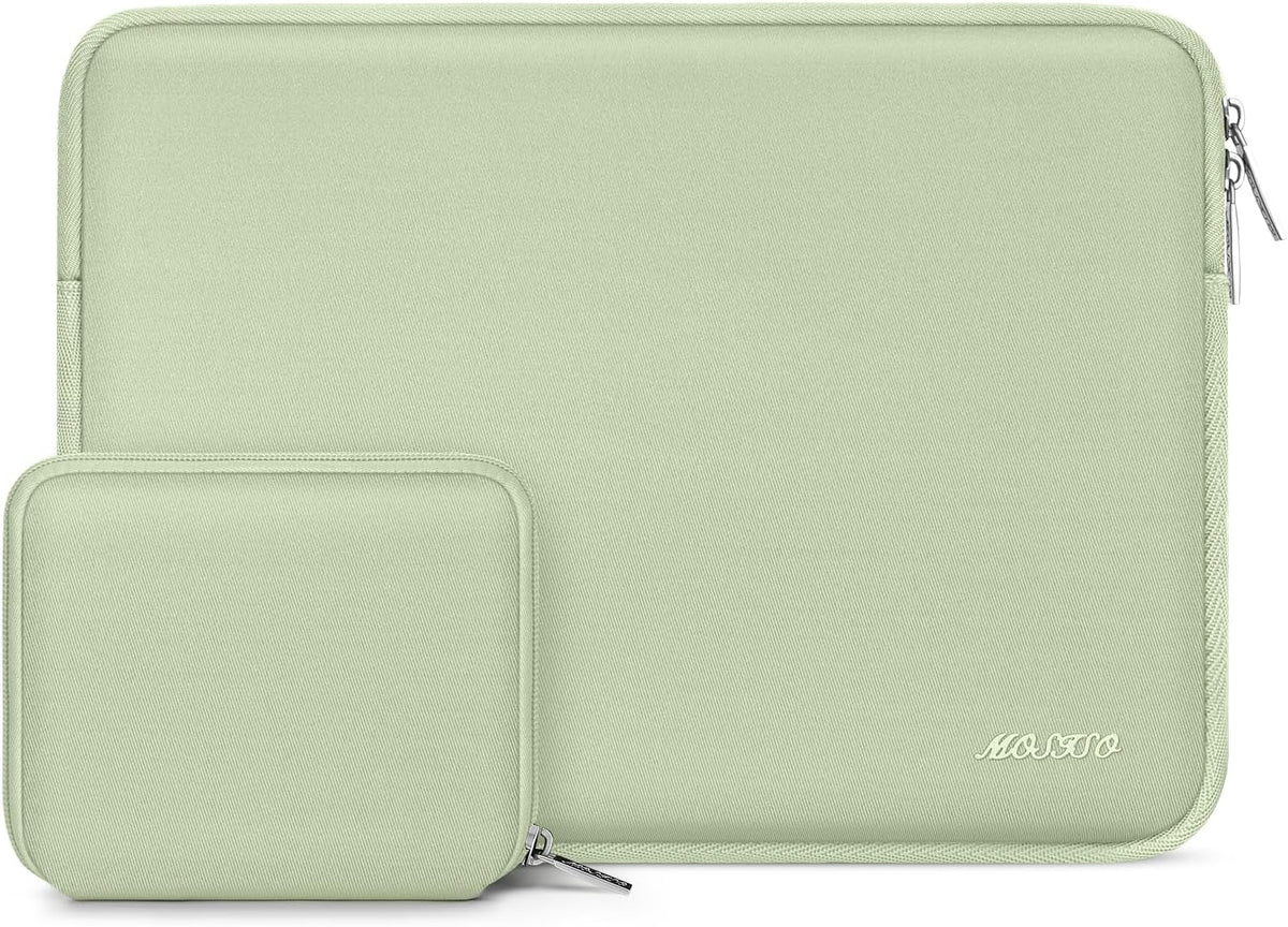 MOSISO Universal Neoprene Laptop Sleeve with Matching Small Accessory Pouch, Shockproof Water Resistant Notebook Case Fits 12.3–18.5 Inch Mac & Windows Laptops