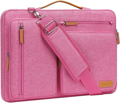 MOSISO 360 Side-Open Waterproof Laptop Messenger Bag, 4 Pockets & Luggage Strap, Fits 13-17.3" MacBook/HP/Dell/Lenovo/Asus