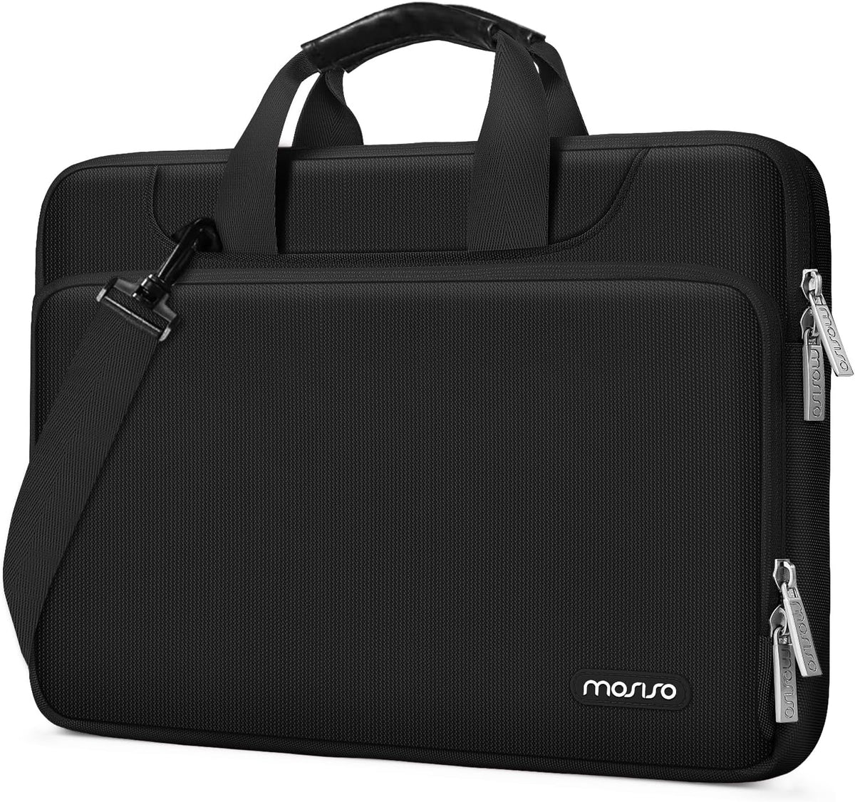 MOSISO 360 Laptop Shoulder Bag with Matching Color Sleeve & Luggage Strap, Fits 13–17.3 Inch Dell XPS HP Pavilion IdeaPad Acer Alienware Omen Notebook