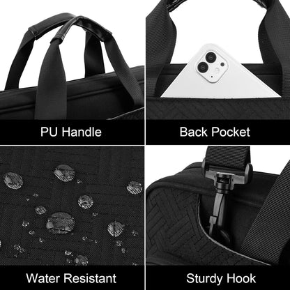 MOSISO Unisex Padded Laptop Shoulder Messenger Bag, 15-16 Inch, Multi Zipper Pockets, Removable Strap & Rear Trolley Sleeve