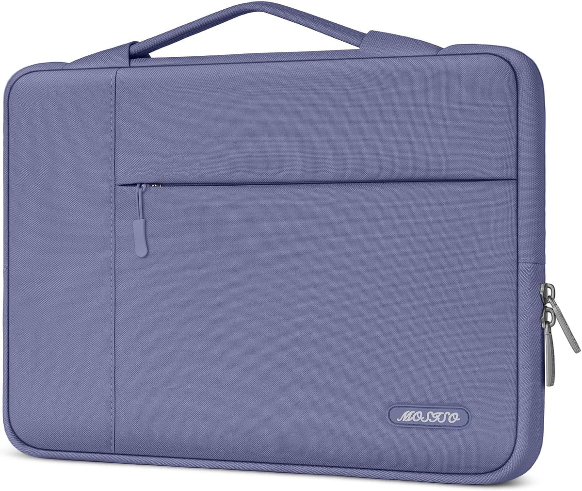 MOSISO Multifunctional Polyester Laptop Sleeve with Retractable Hidden Handle, Fits 13–16 Inch MacBook M2-M5 & Dell XPS Notebook