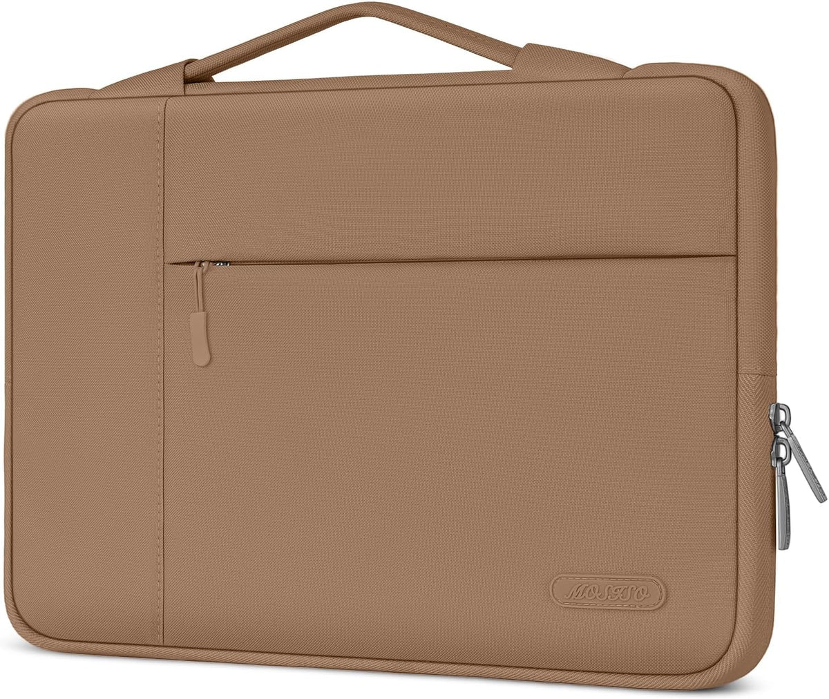 MOSISO Multifunctional Polyester Laptop Sleeve with Retractable Hidden Handle, Fits 13–16 Inch MacBook M2-M5 & Dell XPS Notebook