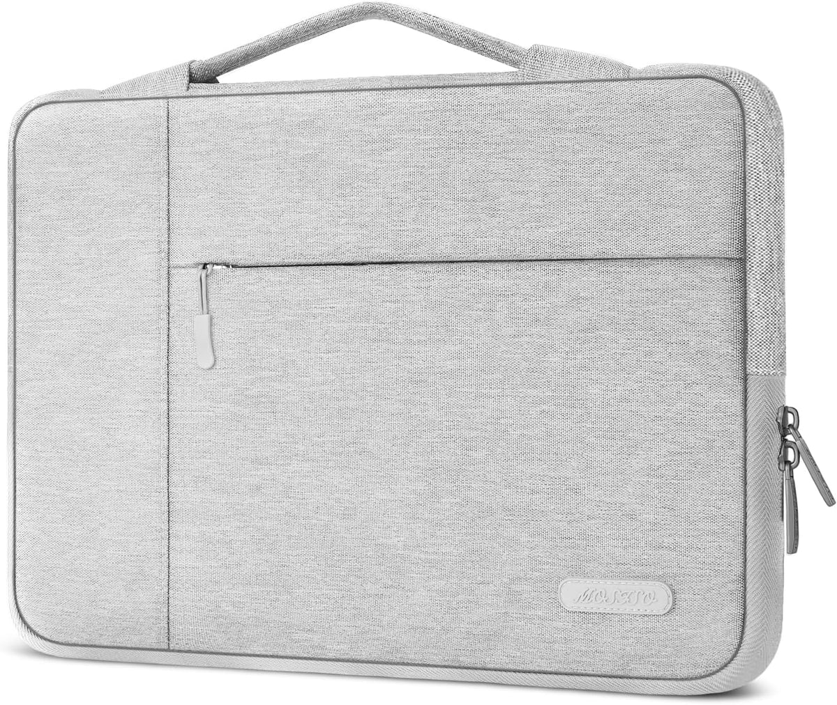 MOSISO Multifunctional Polyester Laptop Sleeve with Retractable Hidden Handle, Fits 13–16 Inch MacBook M2-M5 & Dell XPS Notebook