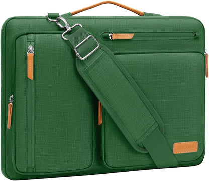 MOSISO 360 Side-Open Waterproof Laptop Messenger Bag, 4 Pockets & Luggage Strap, Fits 13-17.3" MacBook/HP/Dell/Lenovo/Asus