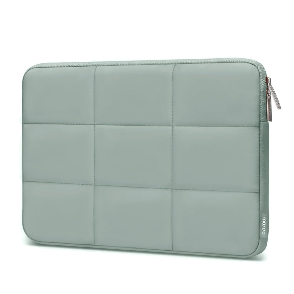 MOSISO Rectangle‑Quilted Puffy Women Laptop Sleeve,13‑16‑Inch,Water‑Repellent‑Polyester,Dual‑Metal‑Zipper & Fleece‑Lining