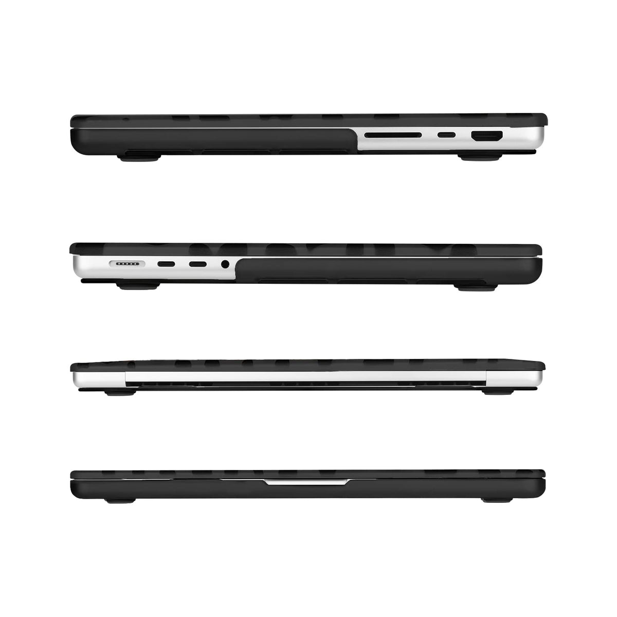 Mosiso Leopard Grain 3-in-1 Protective Kit for MacBook Pro 14 — Hard Shell, Spill-Proof Keyboard Skin & HD Screen Protector (A2442, A2918, A3112)