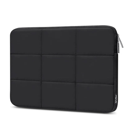 MOSISO Rectangle‑Quilted Puffy Women Laptop Sleeve,13‑16‑Inch,Water‑Repellent‑Polyester,Dual‑Metal‑Zipper & Fleece‑Lining