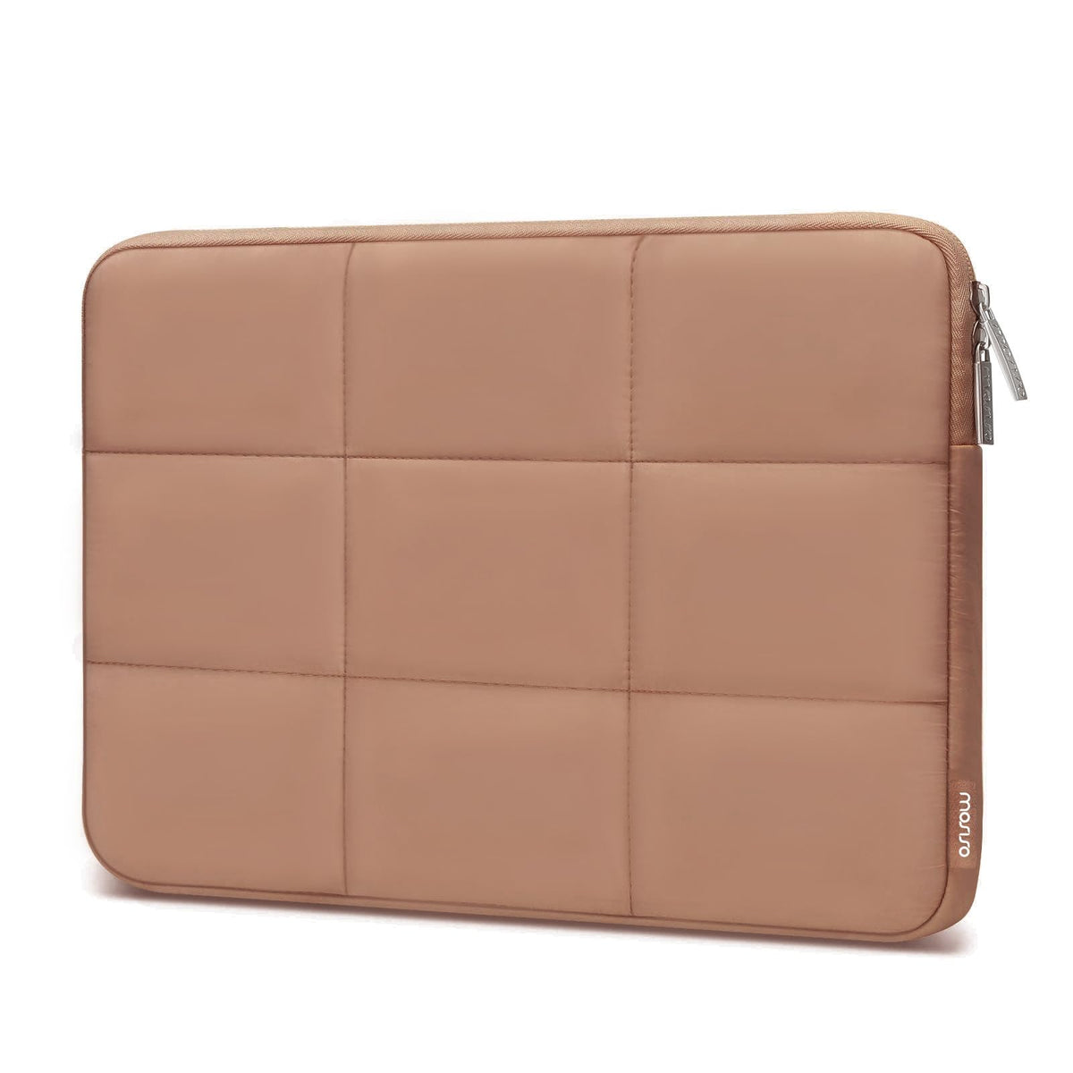 MOSISO Rectangle‑Quilted Puffy Women Laptop Sleeve,13‑16‑Inch,Water‑Repellent‑Polyester,Dual‑Metal‑Zipper & Fleece‑Lining