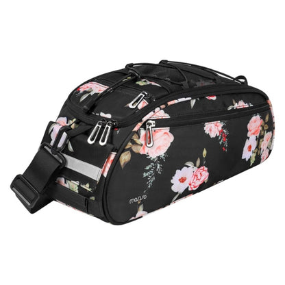 MOSISO Waterproof Bike Rear Rack Bag, 12L Multi-Pocket Bicycle Trunk Pouch with Reflective Strip & Detachable Shoulder Strap for Daily Cycling Commute