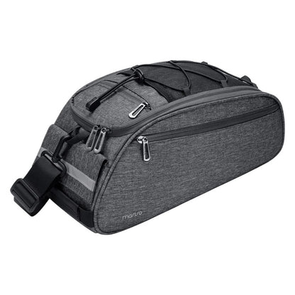 MOSISO 12L Waterproof Bike Rear Rack Bag, Pannier with Reflective Strip, Multi-Pocket Saddle Shoulder Bag for Commute Bike Tour