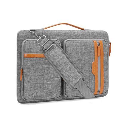 MOSISO 360 Shockproof Multi-Pocket Business Laptop Bag with Detachable Shoulder Strap, Handle & Luggage Sleeve, Fits 15.6Inch MacBook HP Dell Notebook