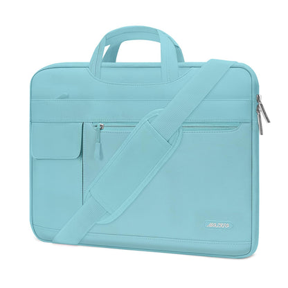 MOSISO Polyester Flapover Laptop Shoulder Briefcase Sleeve, Fits 13.3-15.6 Inch MacBook Air Pro M1-M5 Notebook