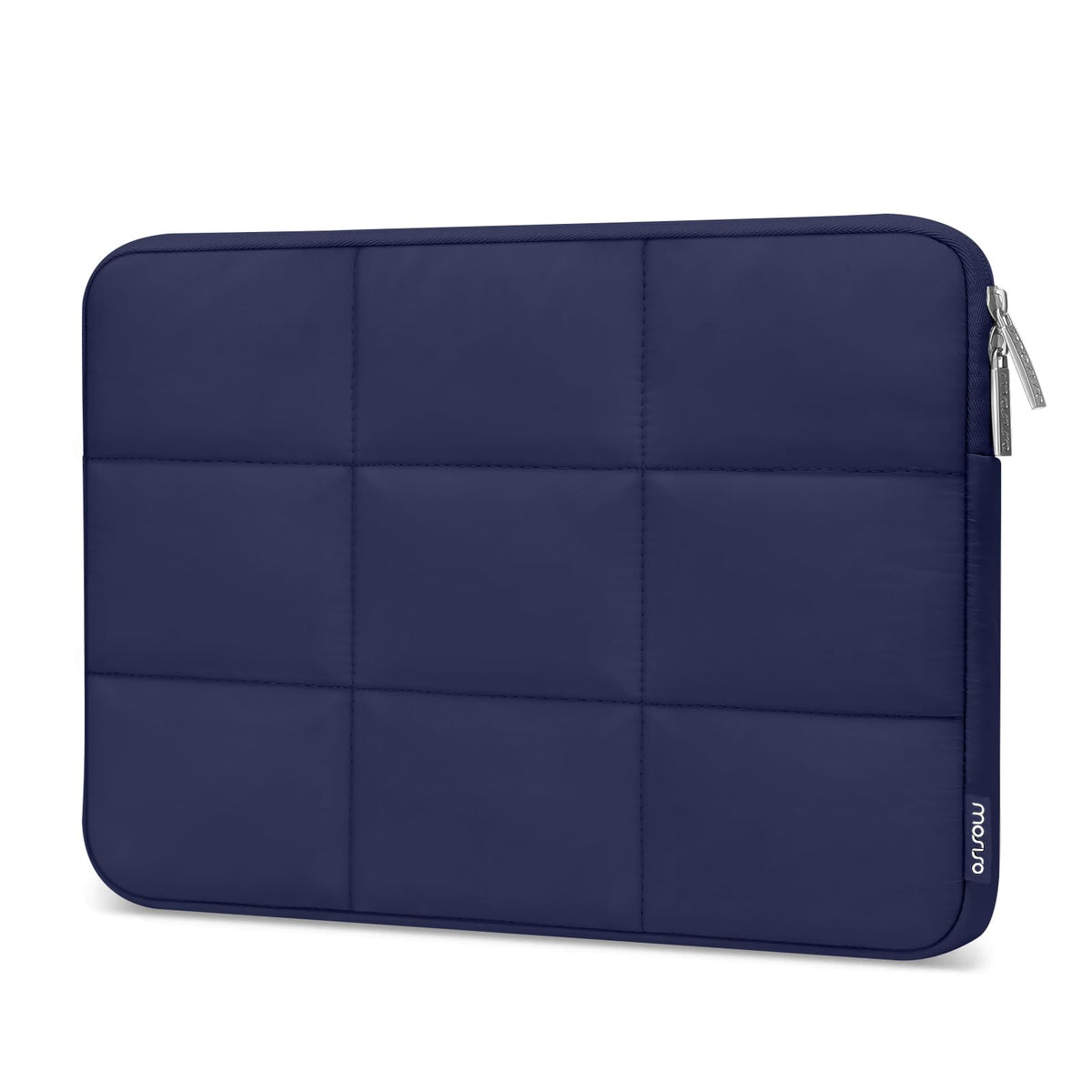 MOSISO Rectangle‑Quilted Puffy Women Laptop Sleeve,13‑16‑Inch,Water‑Repellent‑Polyester,Dual‑Metal‑Zipper & Fleece‑Lining