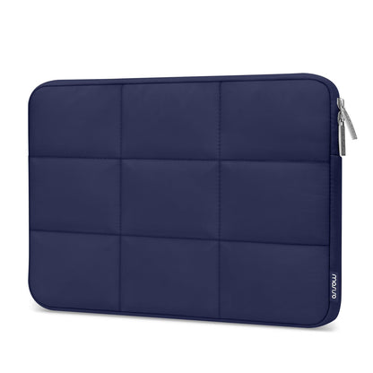 MOSISO Rectangle‑Quilted Puffy Women Laptop Sleeve,13‑16‑Inch,Water‑Repellent‑Polyester,Dual‑Metal‑Zipper & Fleece‑Lining