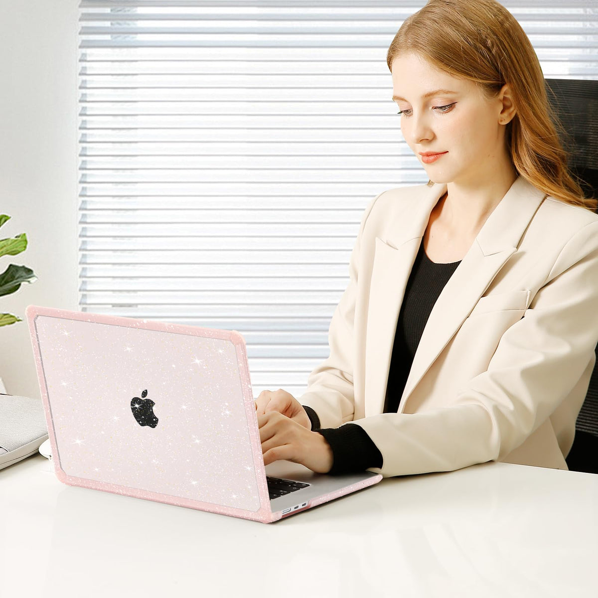 MOSISO Compatible with MacBook Air 15 inch Case 2026-2023 M5-M2 A3448 A3241 A3114 A2941,Anti-Cracking&Anti-Fingerprint Heavy Duty Glitter Plastic Hard Case with TPU Bumper&Keyboard Cover