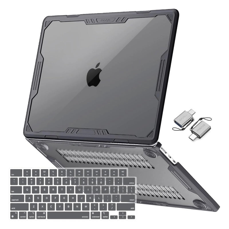 MOSISO MacBook Air 13 inch Case M2-M5 2022-2026 A2681 A3113 A3240 A3449, 3-in-1 Kit Heavy Duty Hard Case with TPU Bumper
